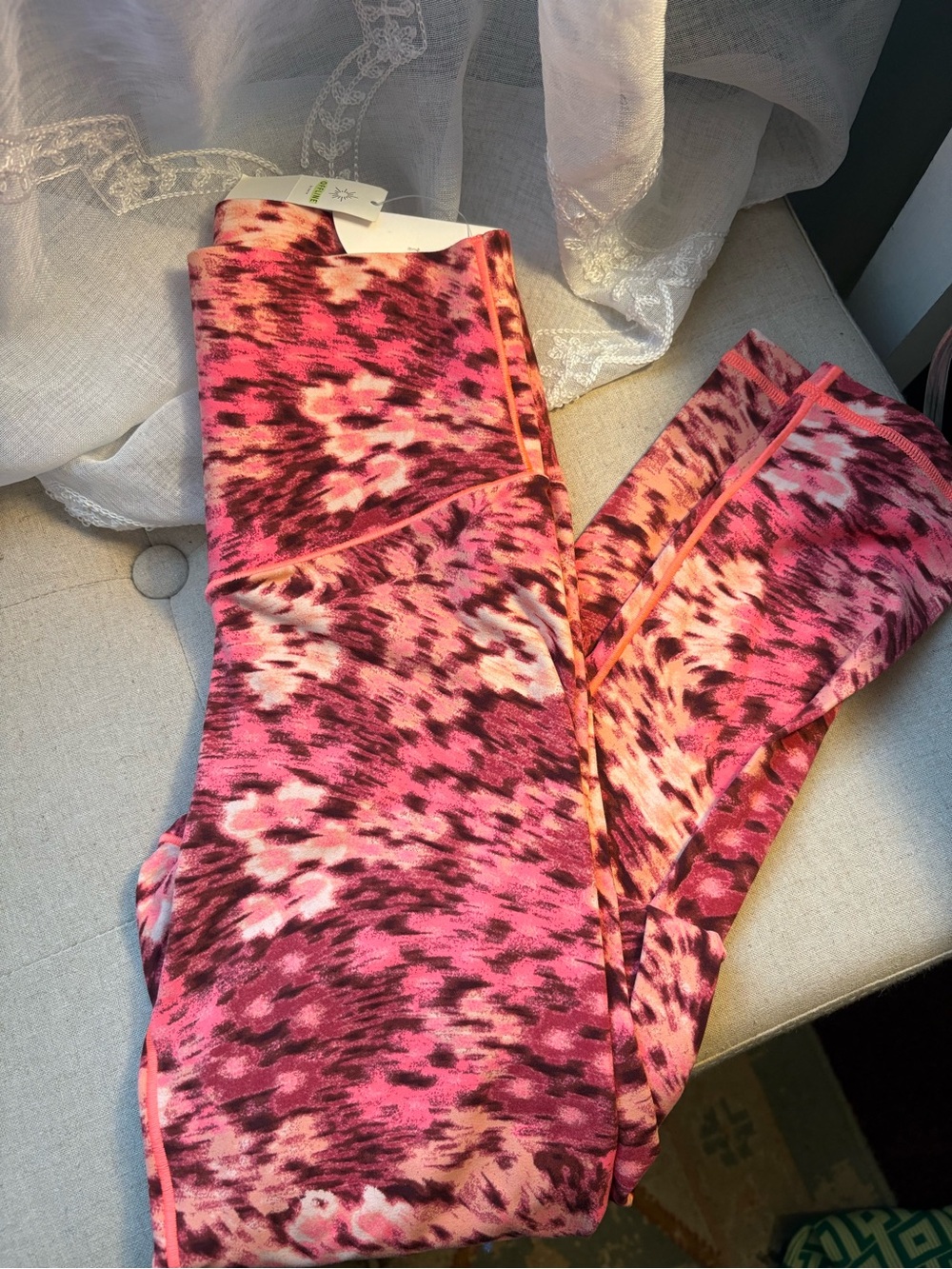 aerie Pink Multicolor Printed Leggings NEW